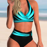 Liliana - Bikini Set with Crossed Neckline and Print