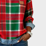 Iva | Sweater with Denim Details