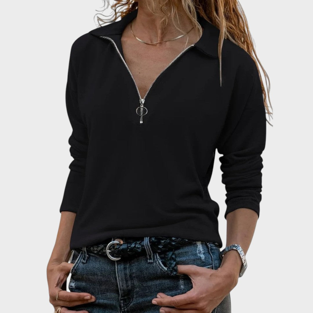 Dulce | Fine Knit Zip Sweater