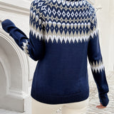 Ella | Elegant Geometric Knit Sweater