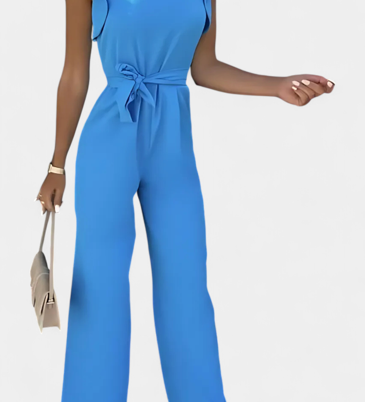 Shalonda Elegant Sleeveless Jumpsuit with Bow