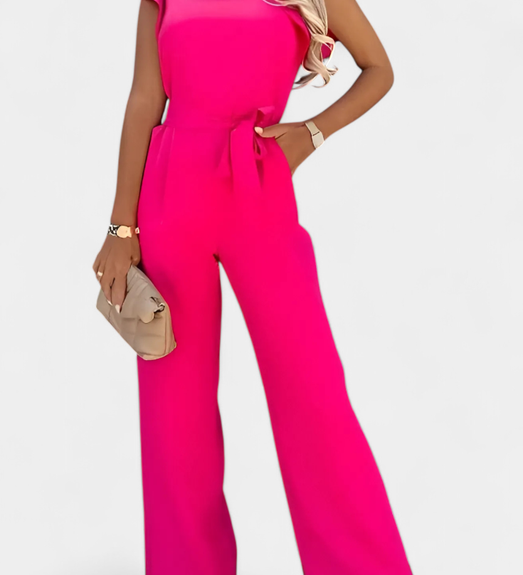 Shalonda Elegant Sleeveless Jumpsuit with Bow
