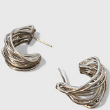 C-Shaped Hoop Earrings
