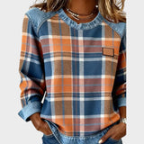 Iva | Sweater with Denim Details