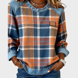 Iva | Sweater with Denim Details