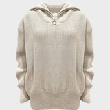Eliana | High Neck Knitted Sweater with Zip