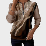 Vânia | Zip-Up Sweater with Print