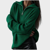 Eliana | High Neck Knitted Sweater with Zip