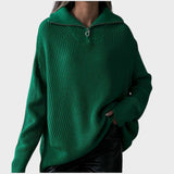 Eliana | High Neck Knitted Sweater with Zip