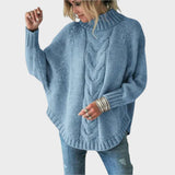 Vanessa | Cable Knit Sweater with High Neck