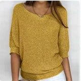 Carolina | Three-Quarter Sleeve Knit Jumper