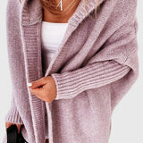 Oversized Hooded Knit Cardigan