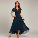 Noelia - Elegant Evening Dress with V-Neck