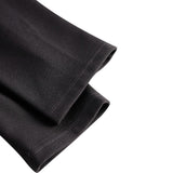 Marina | Refined black dress with belt and mandarin collar