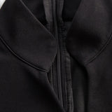 Nora | Black Dress with Belt and Mandarin Collar