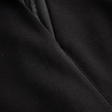 Nora | Black Dress with Belt and Mandarin Collar