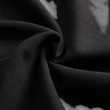 Marina | Refined black dress with belt and mandarin collar