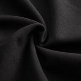 Nora | Black Dress with Belt and Mandarin Collar