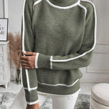 Avalon - Olive Green Cotton Sweater
