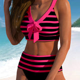 Victory - High-Waisted Striped Bikini