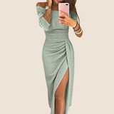 Marina | Elegant maxi dress with halter neck and flowing cut