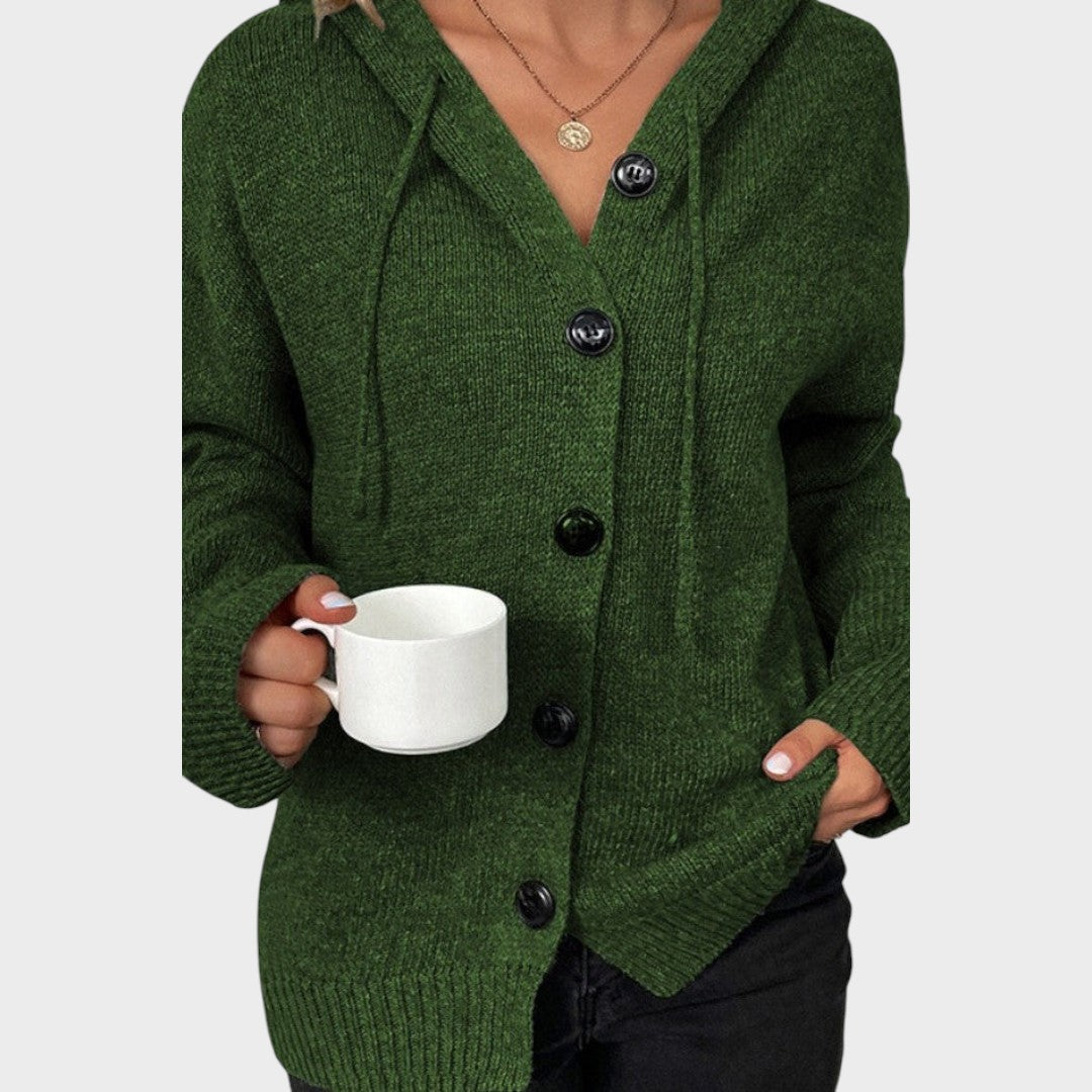 Amélia | Soft Knit Cardigan with Hood
