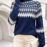 Ella | Elegant Geometric Knit Sweater