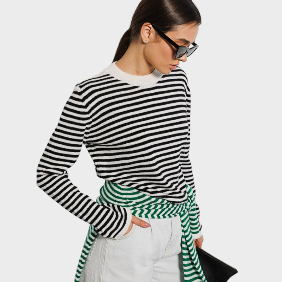 Francisca | Long Sleeve Striped Sweater