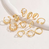 Geometric Metal Open Ring