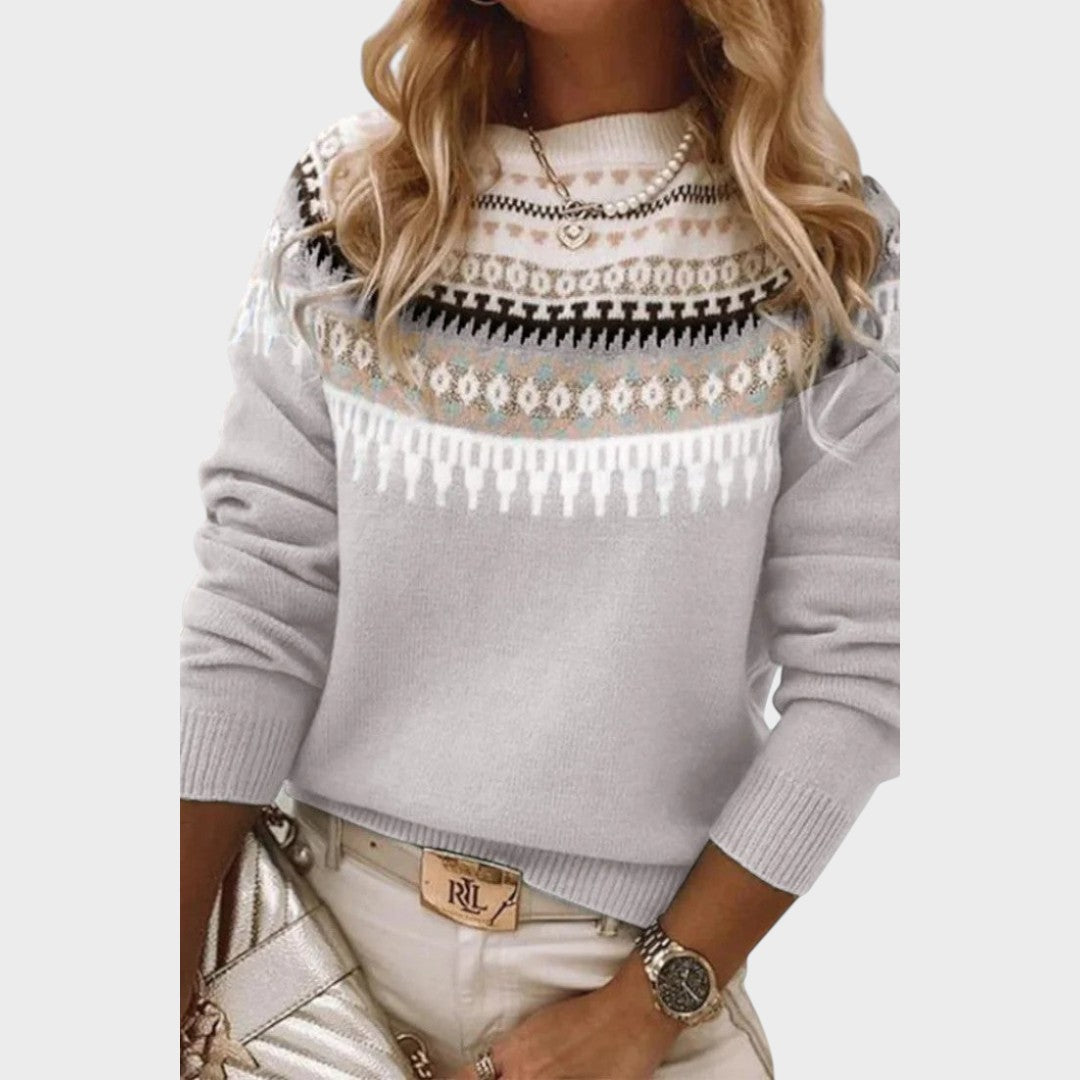 Gemma | Textured Round Neck Sweater