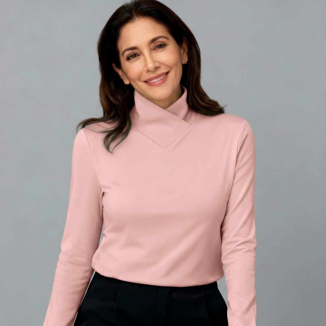 Stazia™ | Elegant High Neck Jumper