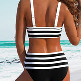 Victory - High-Waisted Striped Bikini