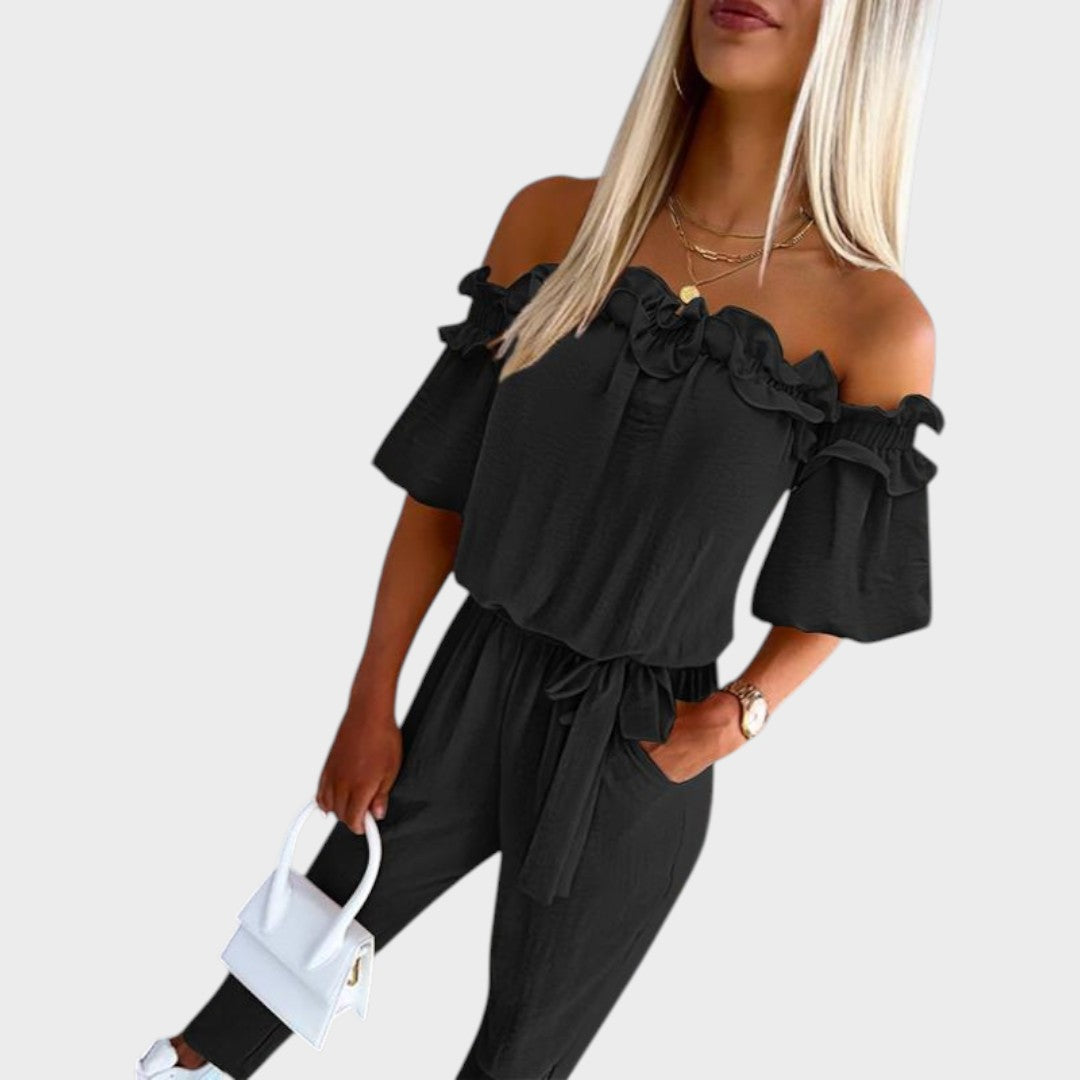 Joana | Jumpsuit with Off-the-Shoulder Design