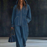 Tiria Long Sleeve Hooded Jumpsuit