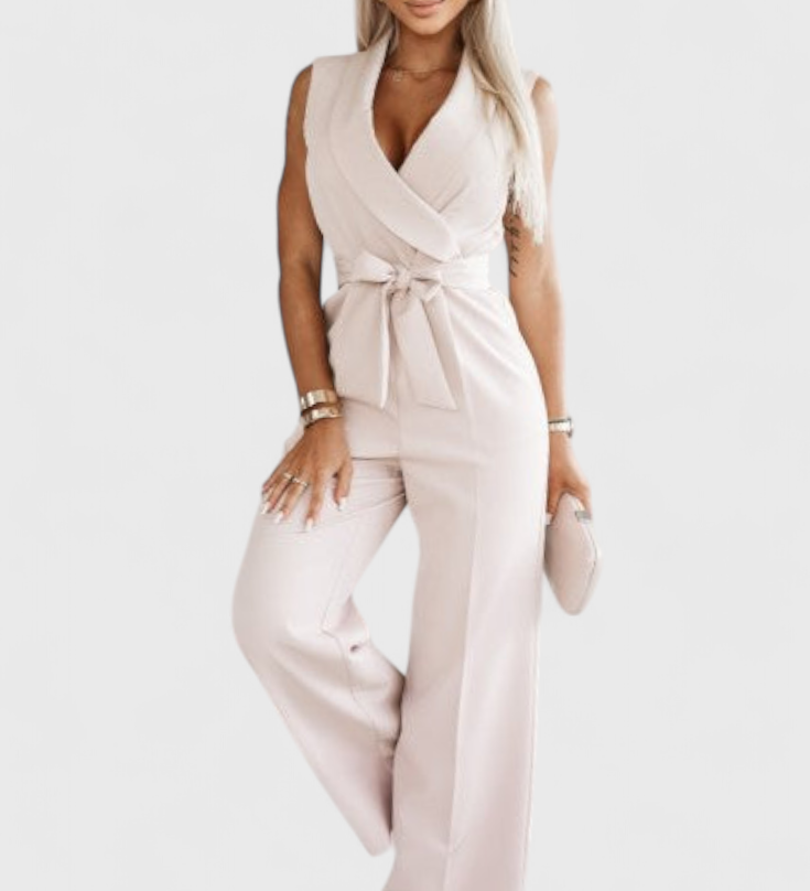 Montserrat Mono Elegant Sleeveless with Bow and Fluid Fall
