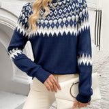 Ella | Elegant Geometric Knit Sweater