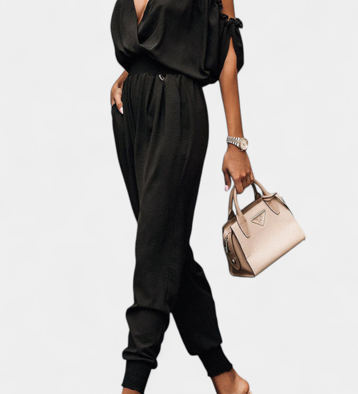 Solene Mono Casual with Off-Shoulder Design and Elastic Waist
