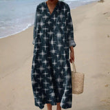 Margarita - Vestido Bohemio con Estampado de Estrellas