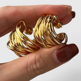 C-Shaped Hoop Earrings
