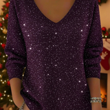 María — The festive V-neck jumper to shine