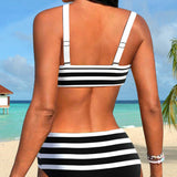 Victory - High-Waisted Striped Bikini