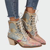 Leather Shoes with Flowers