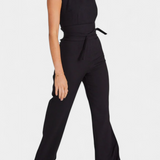 Sleeveless Jumpsuit with Flared Cut