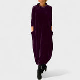 Zoe | Elegant Velvet Dress with Pockets