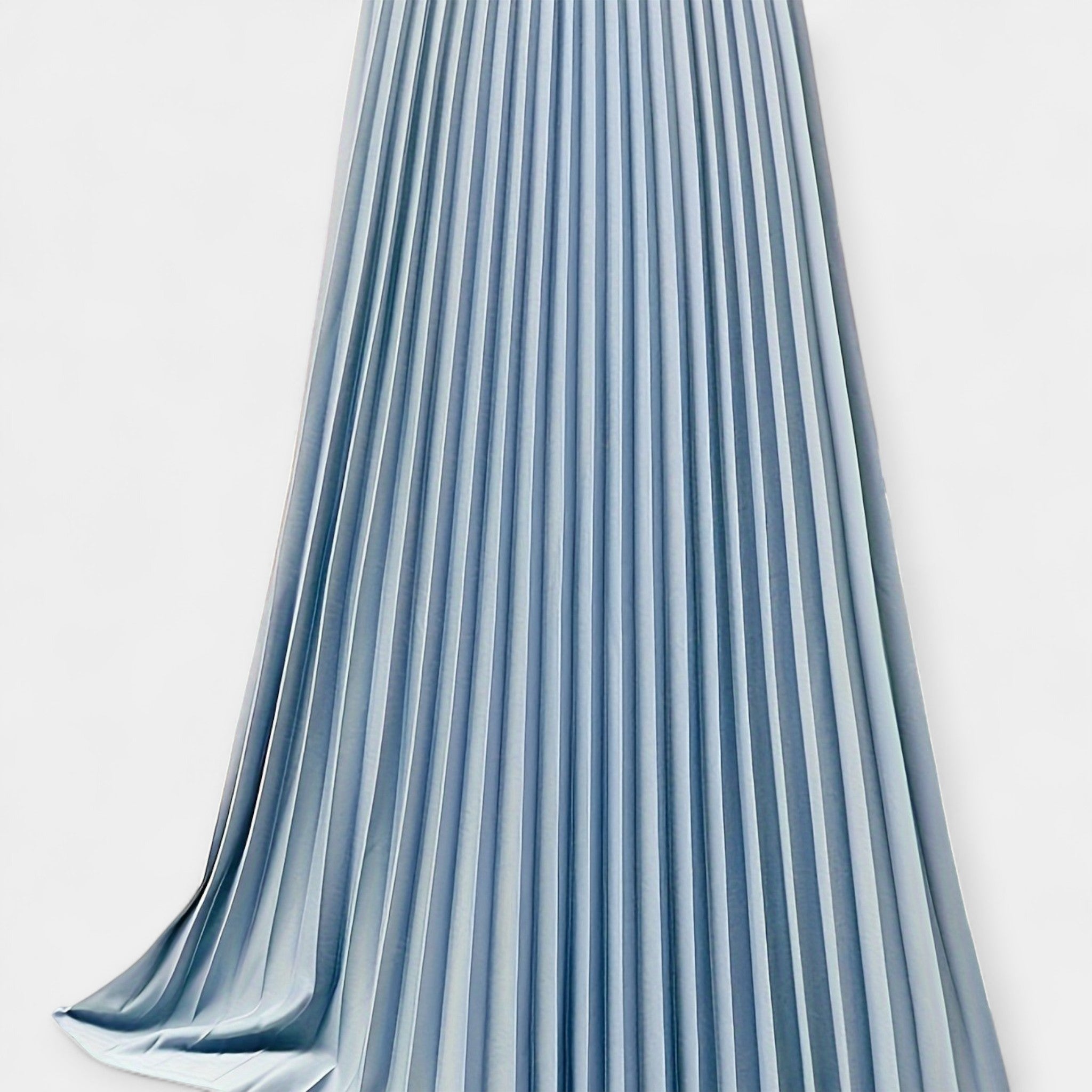Pleated Satin Maxi Skirt