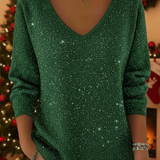María — The festive V-neck jumper to shine