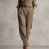 Celia - Check Print Jumpsuit with Sophisticated Details