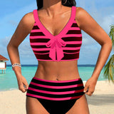 Victory - High-Waisted Striped Bikini