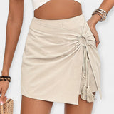 High-Waisted Shorts with Skirt