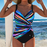 Adriana - Elegant swimsuit with colourful print